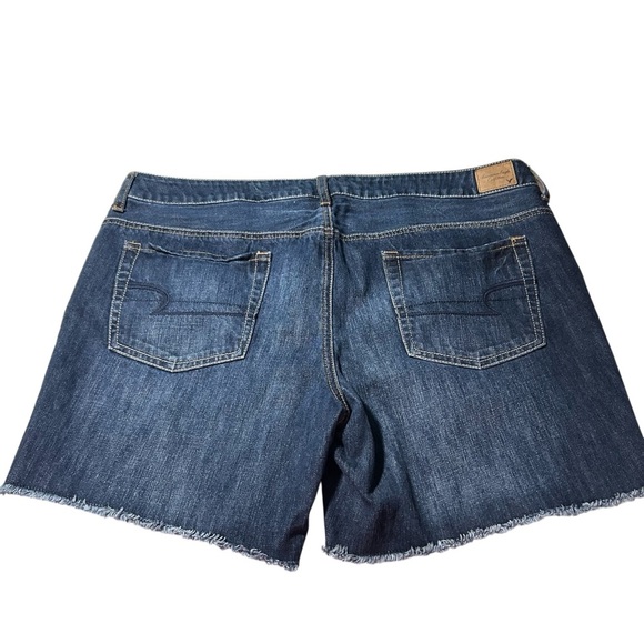 American Eagle Outfitters Blue Jean Shorts Distressed Style size 16 - Picture 7 of 7